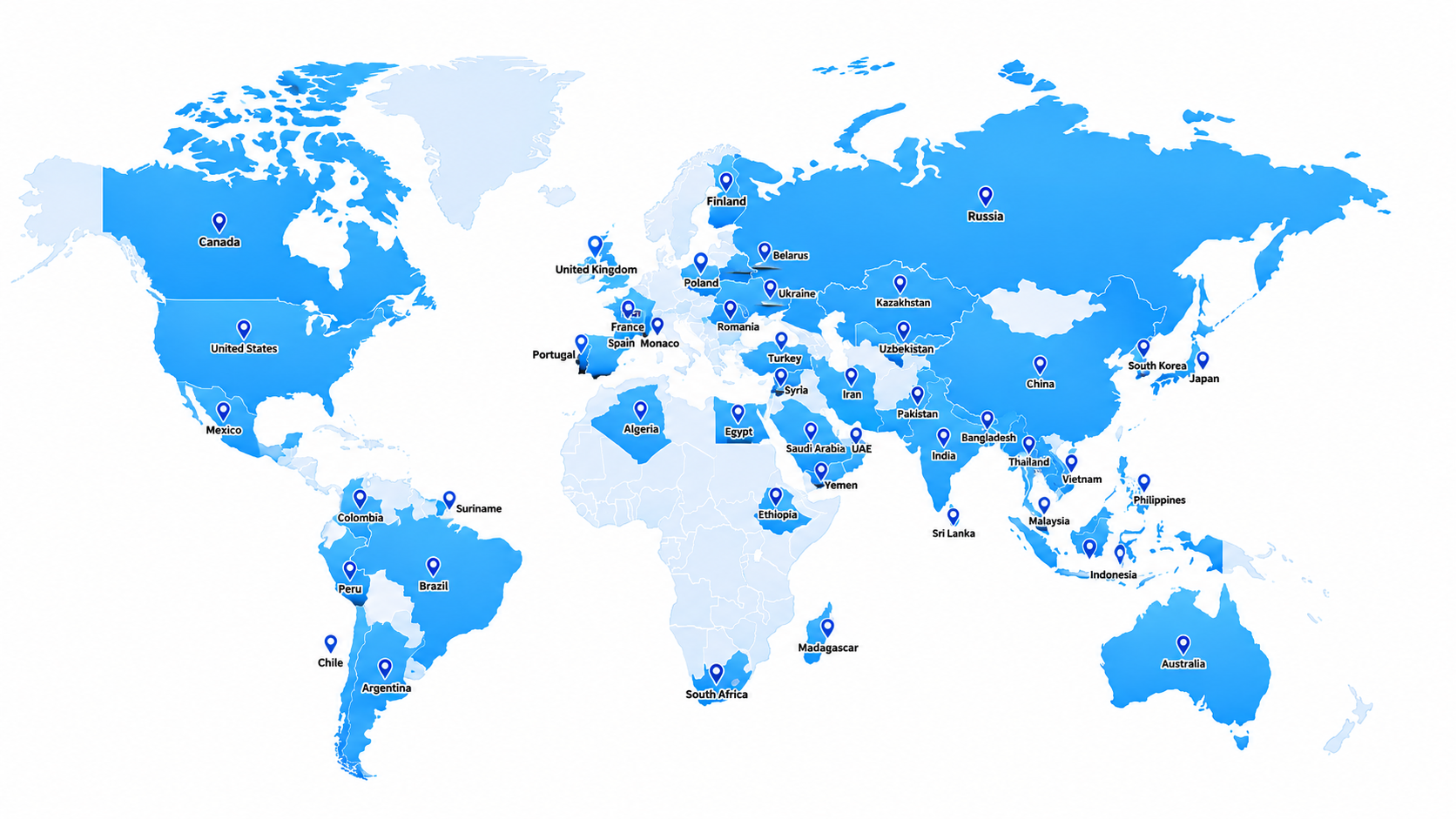 JHN global sales network